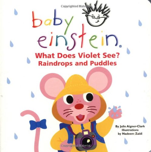What does Violet see? : raindrops and puddles